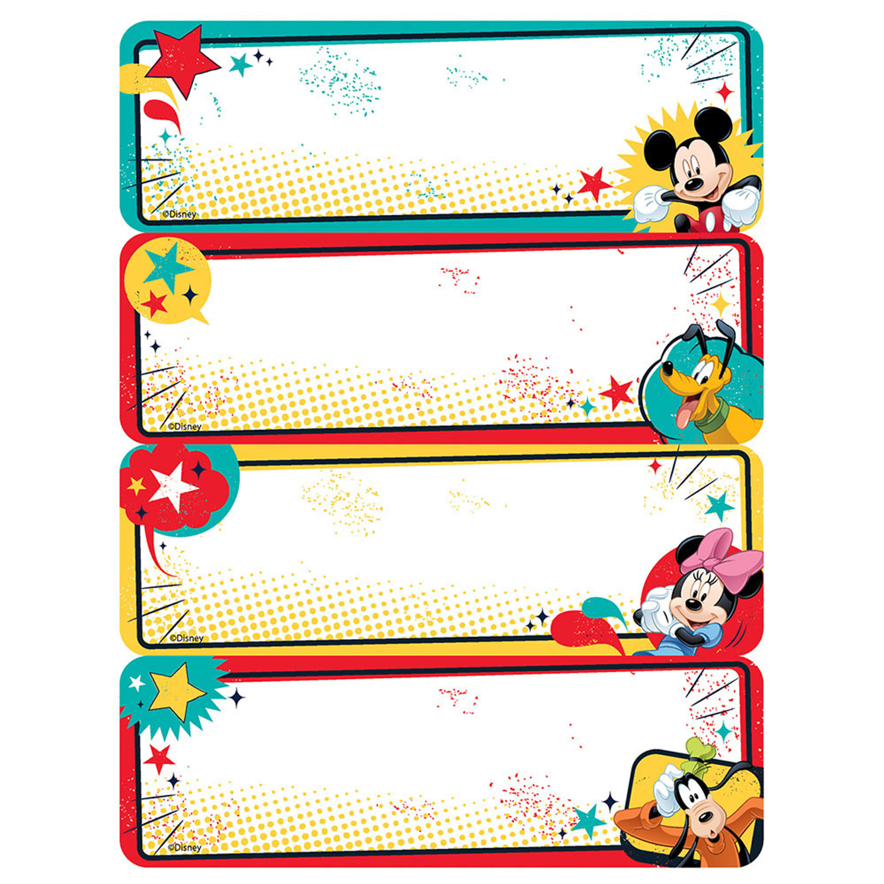 mickey label stickers eureka school