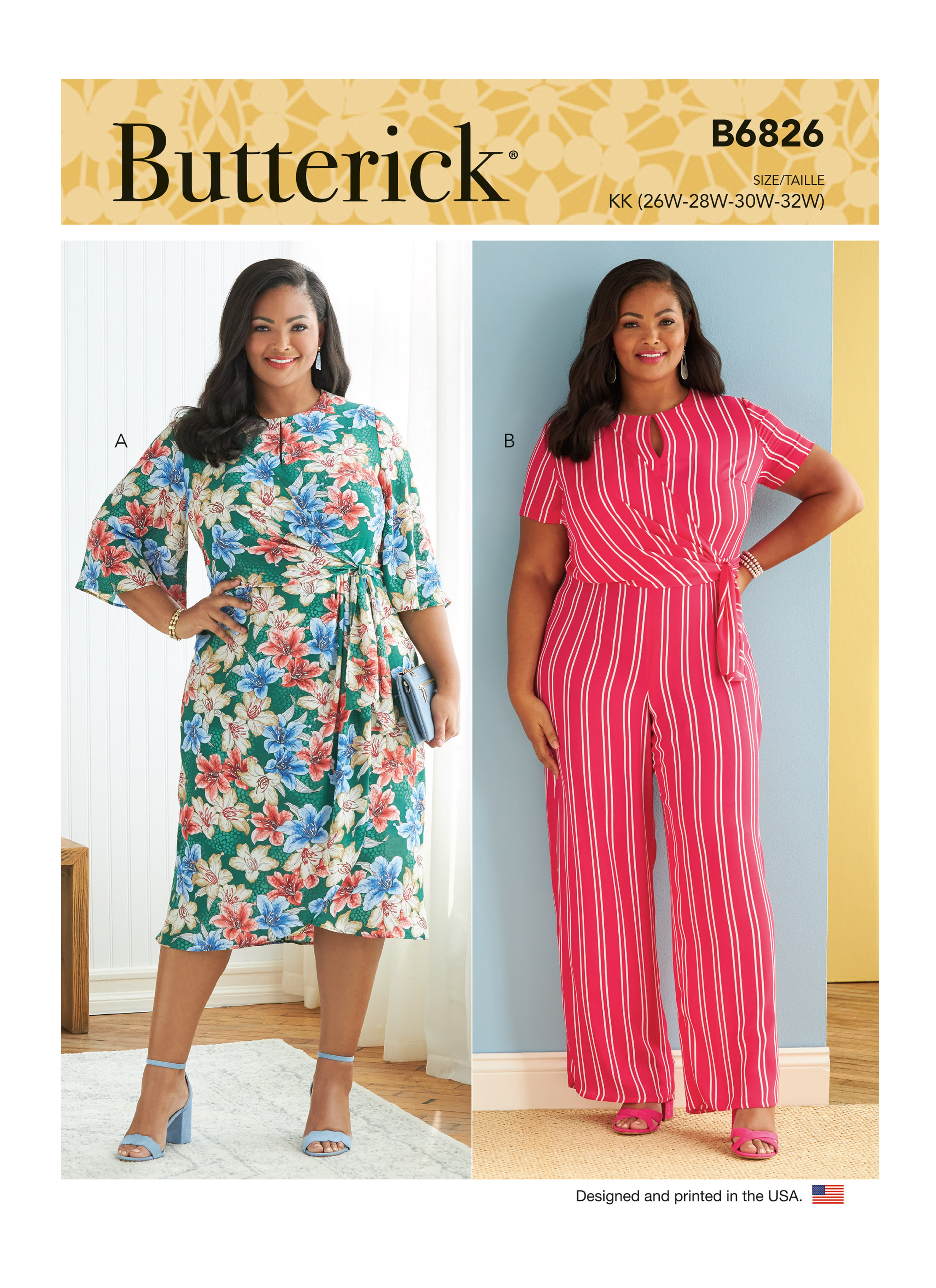 B6826 Womens Dress And Jumpsuit Butterick Patterns 