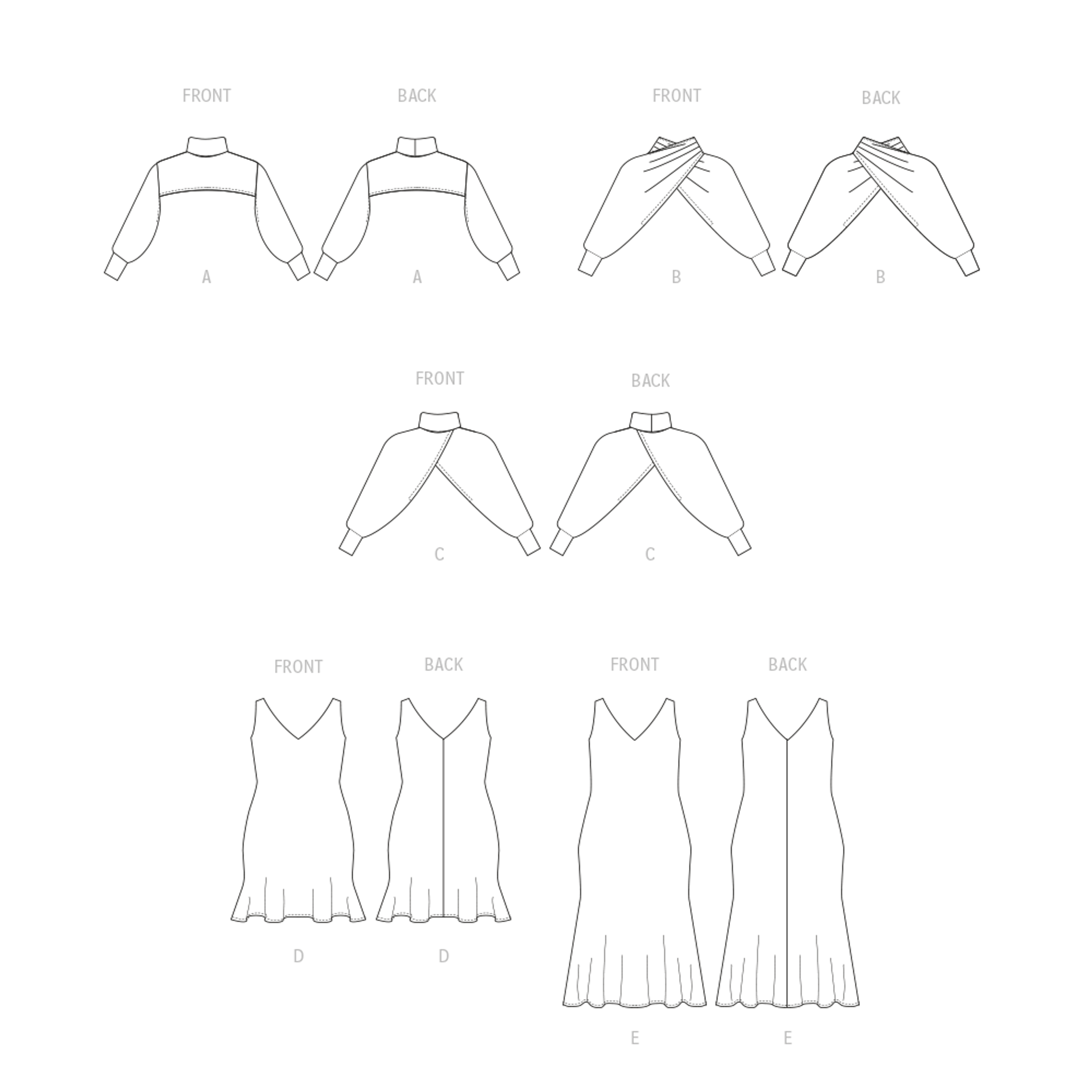 M8349 | Women's Dress and Shrug | McCall's Patterns