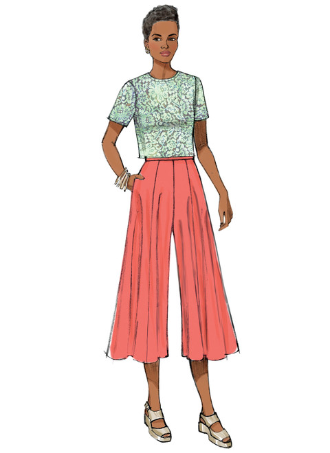 Butterick B6179 | Misses' Gored Skirts and Culottes