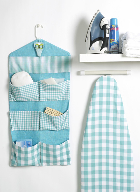 McCall's M6051 | Apron, Ironing Board Cover, Organizer, Bins, Hanger Cover, Clothespin Holder, Banner and Scissor Caddy