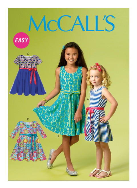 McCall's M6915 | Children's/Girls' Circle Dresses | Front of Envelope