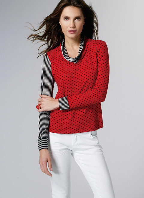 V8793 | Misses' Layered Collar Top | Vogue Patterns