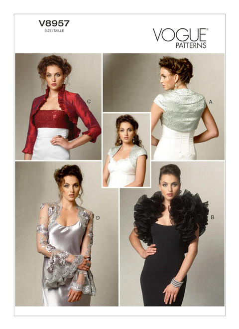 Vogue Patterns V8957 | Misses' Boleros in Four Styles | Front of Envelope