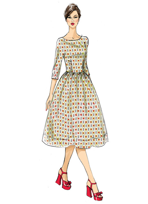 Butterick B6284 (Digital) | Misses' Gathered Dresses