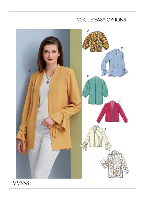 Vogue Patterns V9338 | Misses' Jacket | Front of Envelope