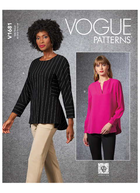 Vogue Patterns V1681 | Misses' Top | Front of Envelope