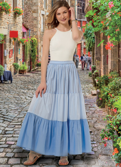 McCall's M8066 | #PosieMcCalls - Misses' Pull-On Gathered Skirts with Tier and Length Variations