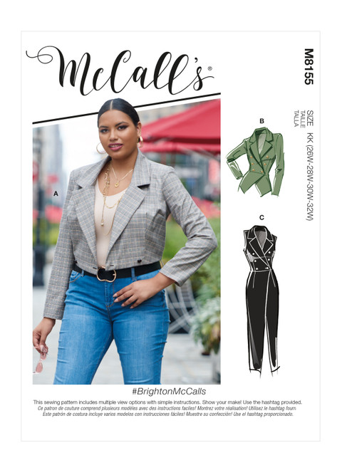 McCall's M8155 | Misses' & Women's Jacket & Vest | Front of Envelope