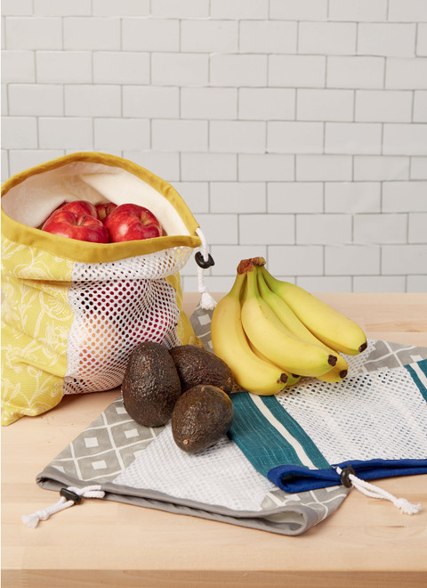 McCall's M8236 | Fruit and Vegetable Bags, Mop Pad, Coffee Filters, Bin and Bag