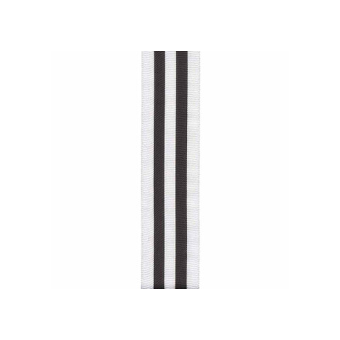 Offray Power Stripes Grosgrain Ribbon White
