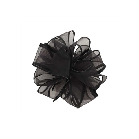 Offray Charisse Wired Edge Ribbon Black