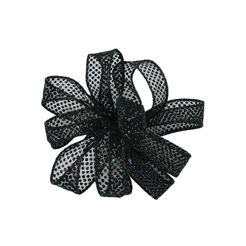 Offray Bolten Wired Edge Ribbon Black