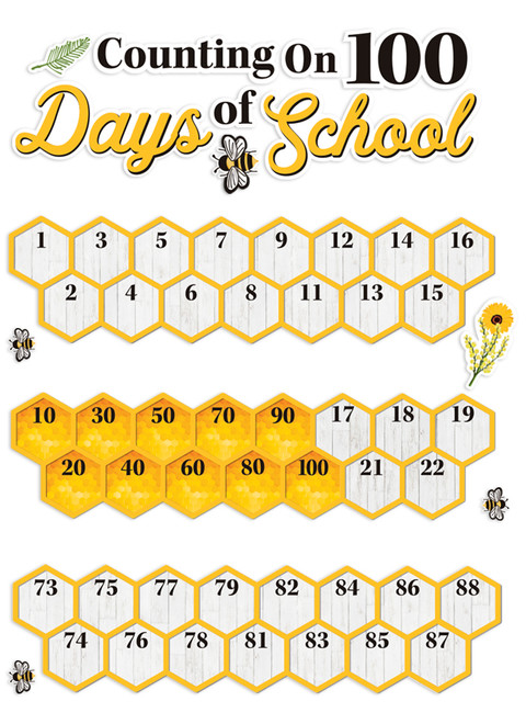 The Hive 100 Days Mini Bulletin Board Set