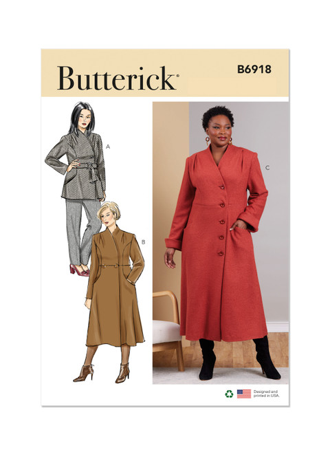Butterick B6918 | Women's Coat | Front of Envelope