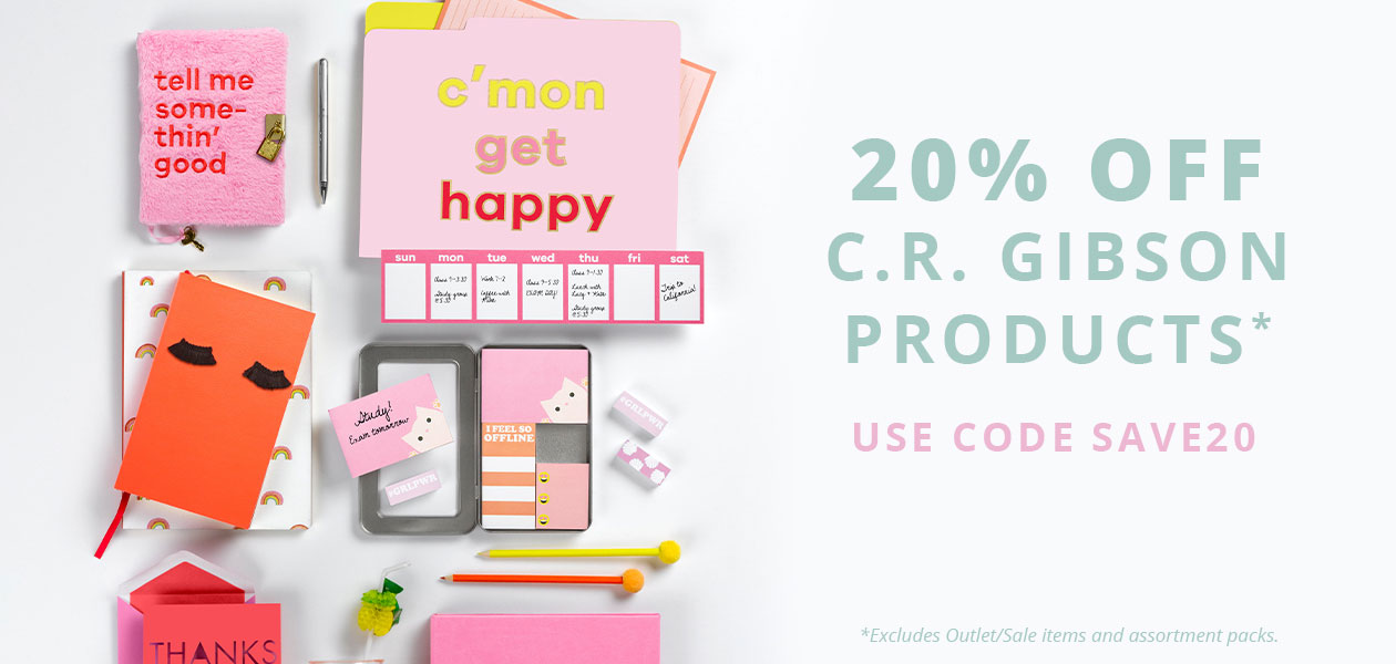 Shop C.R. Gibson 20% Off C.R. Gibson Products - Use code SAVE20