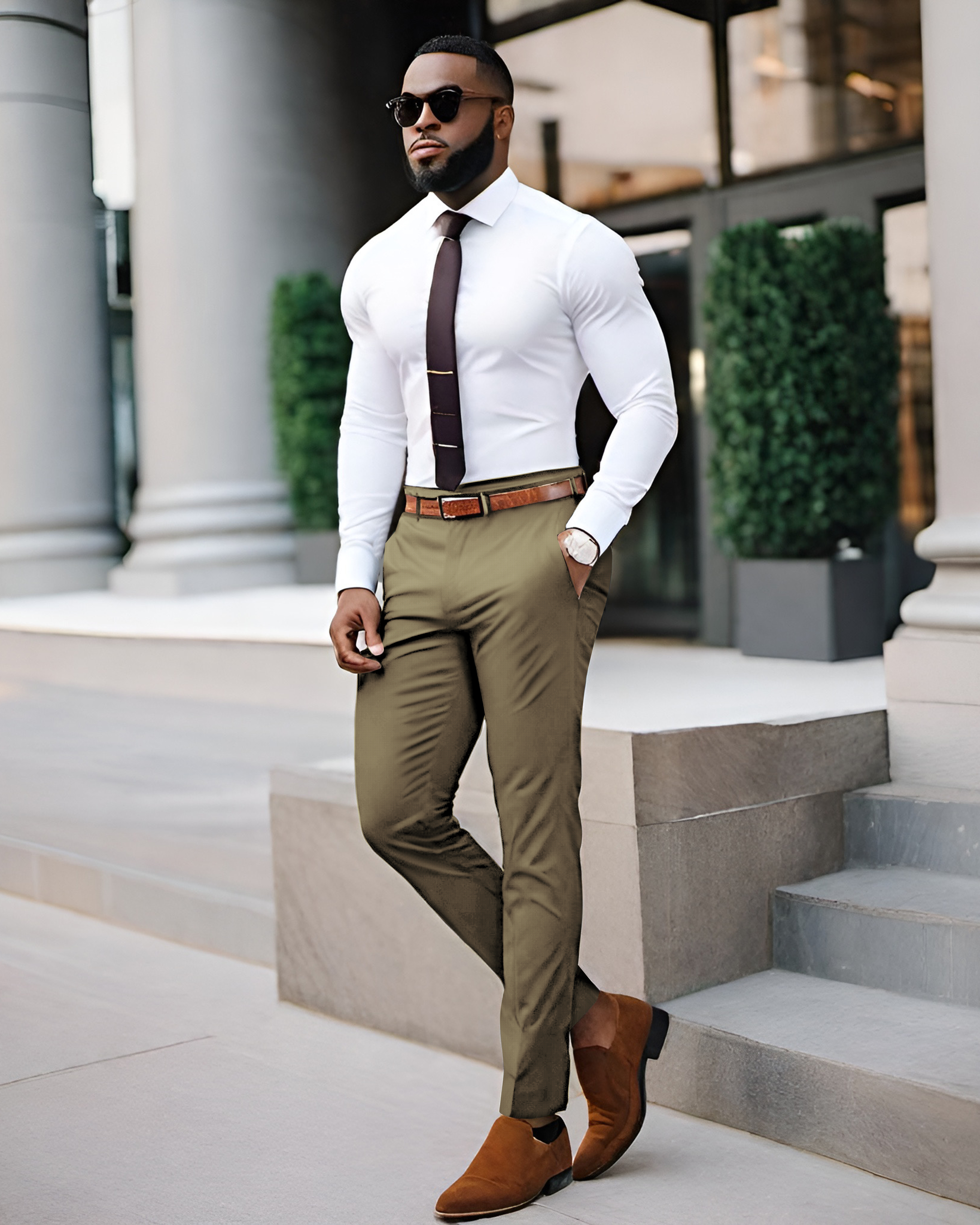 Professional Pants: Brown Gray