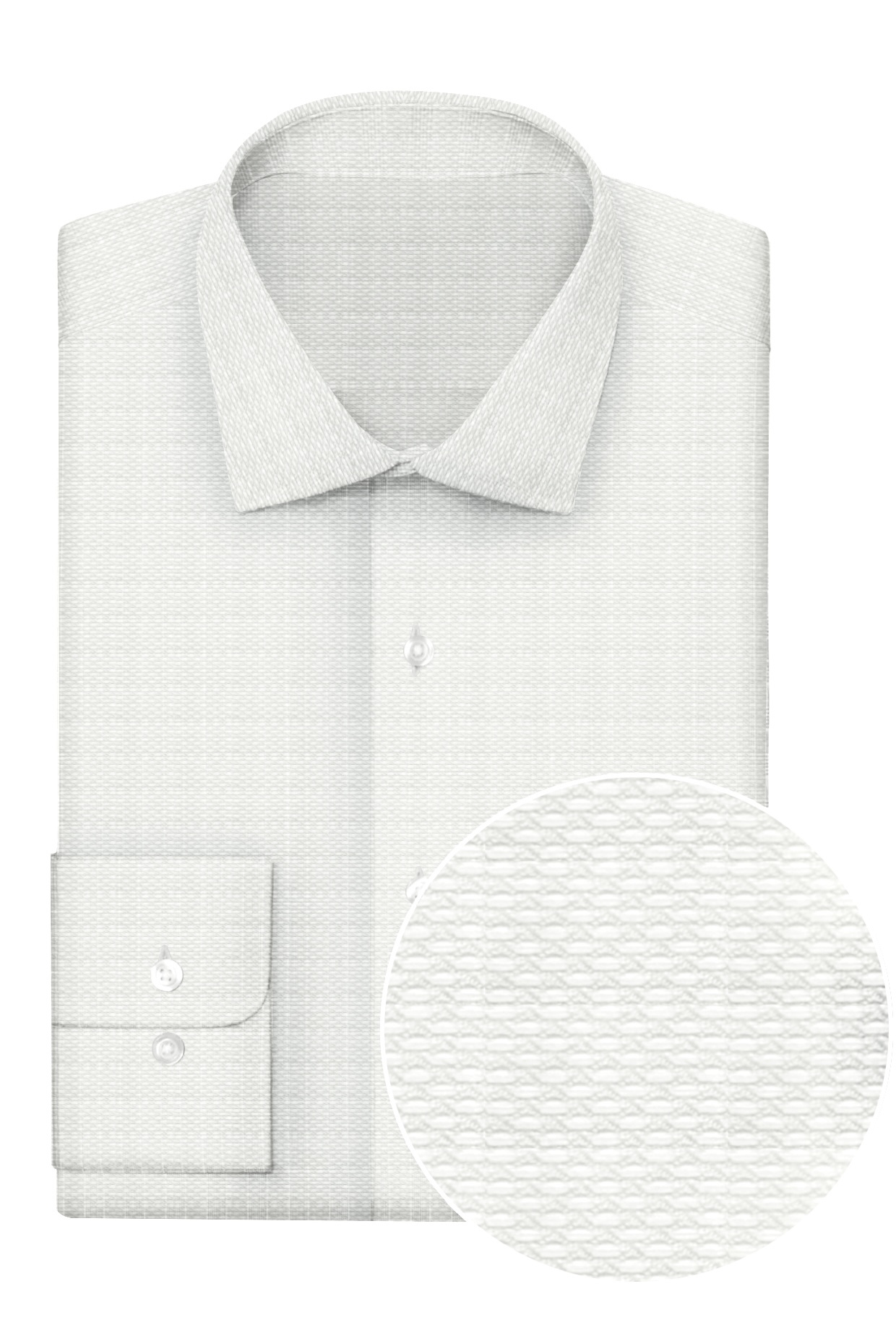 Executive Shirt: White Tiny Pattern