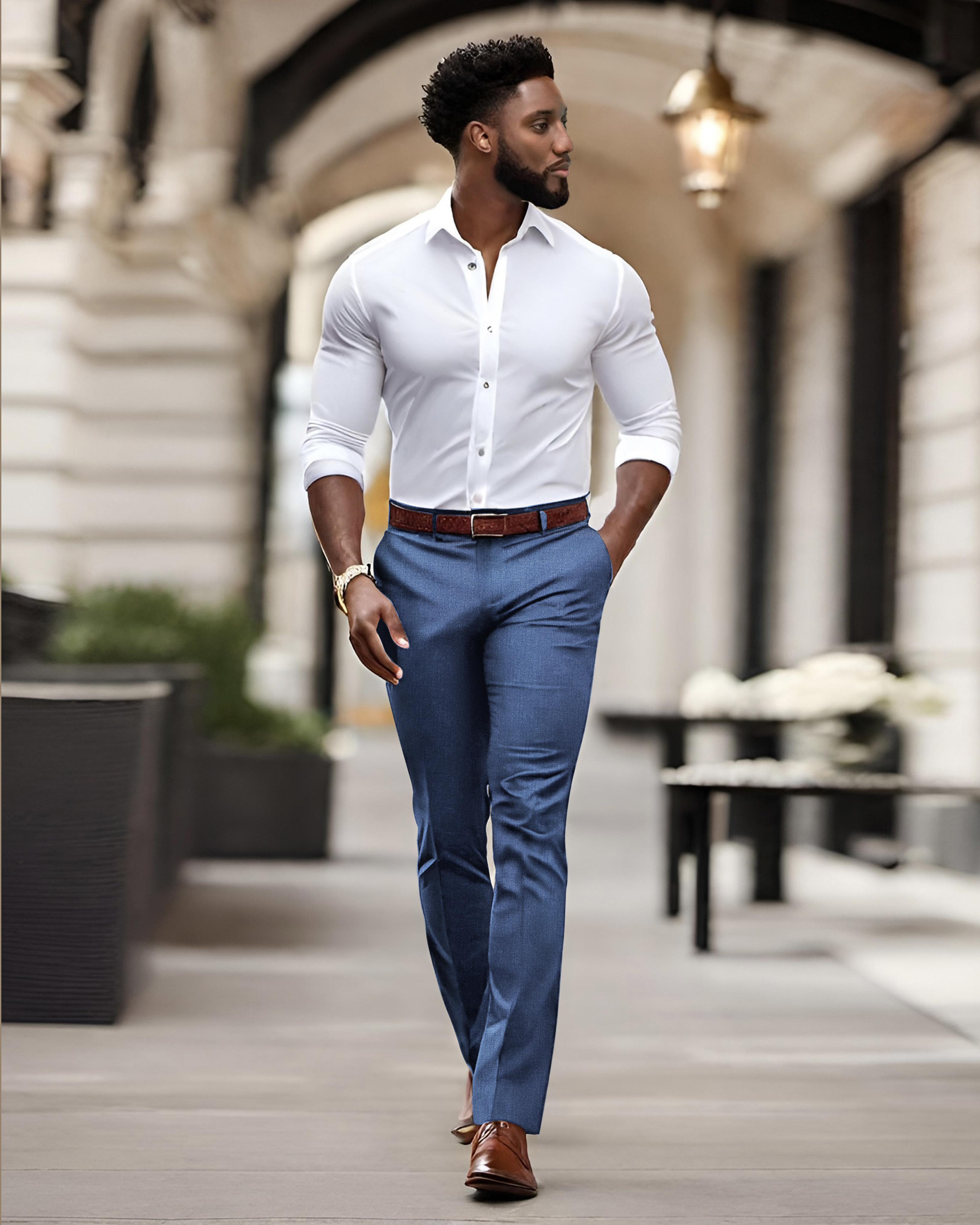 Boardroom Pants: Light Blue