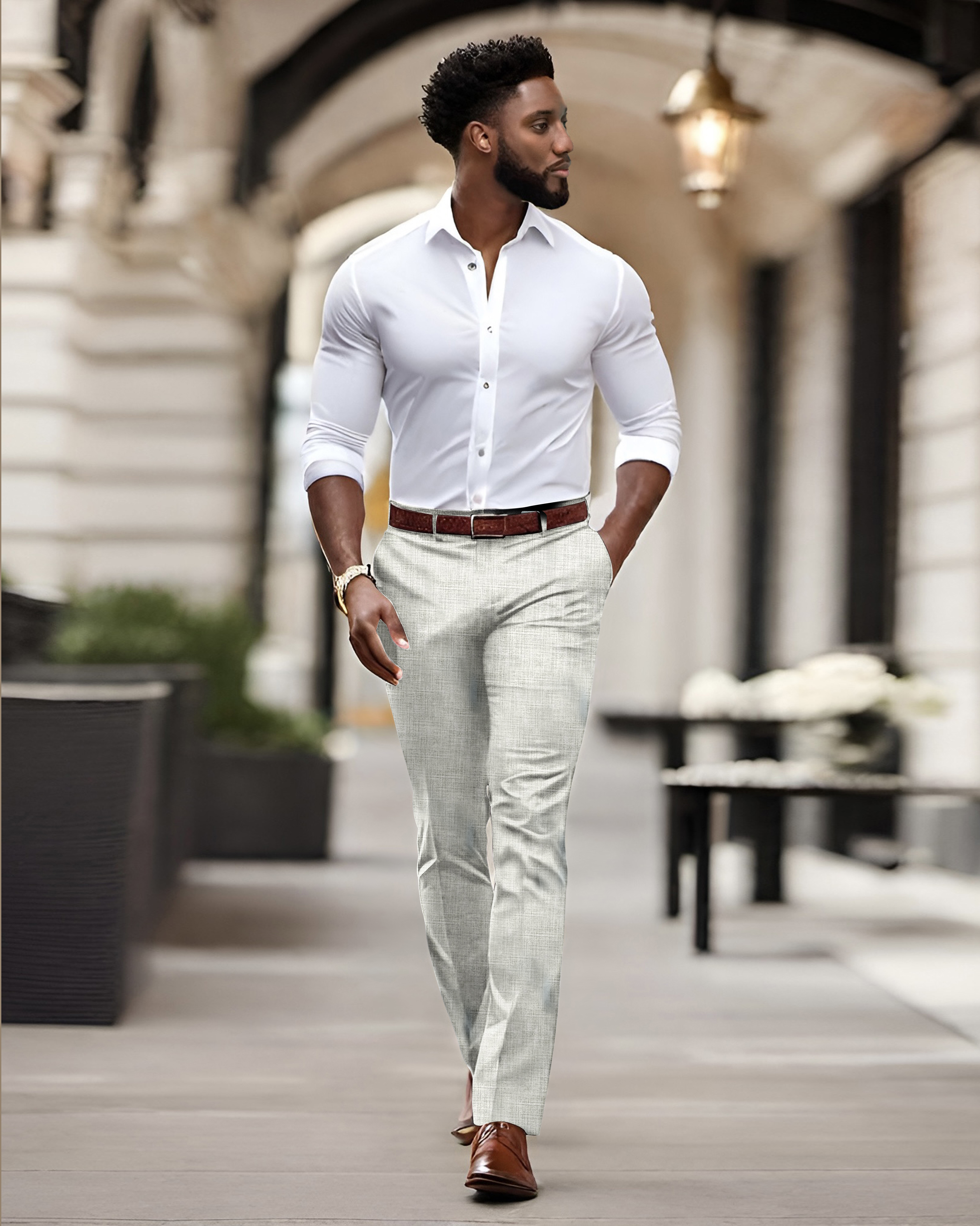 Boardroom Pants: Light Gray