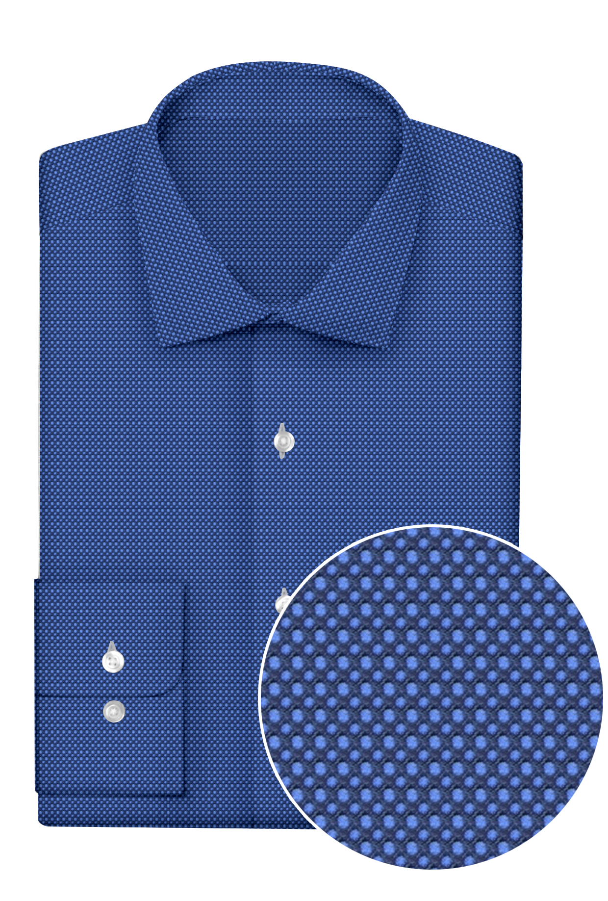 Executive Shirt: Dark Navy - Blue Spots