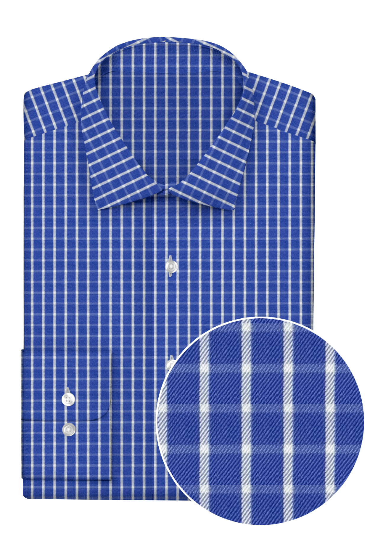 Professional Shirt: Blue - White Hatch