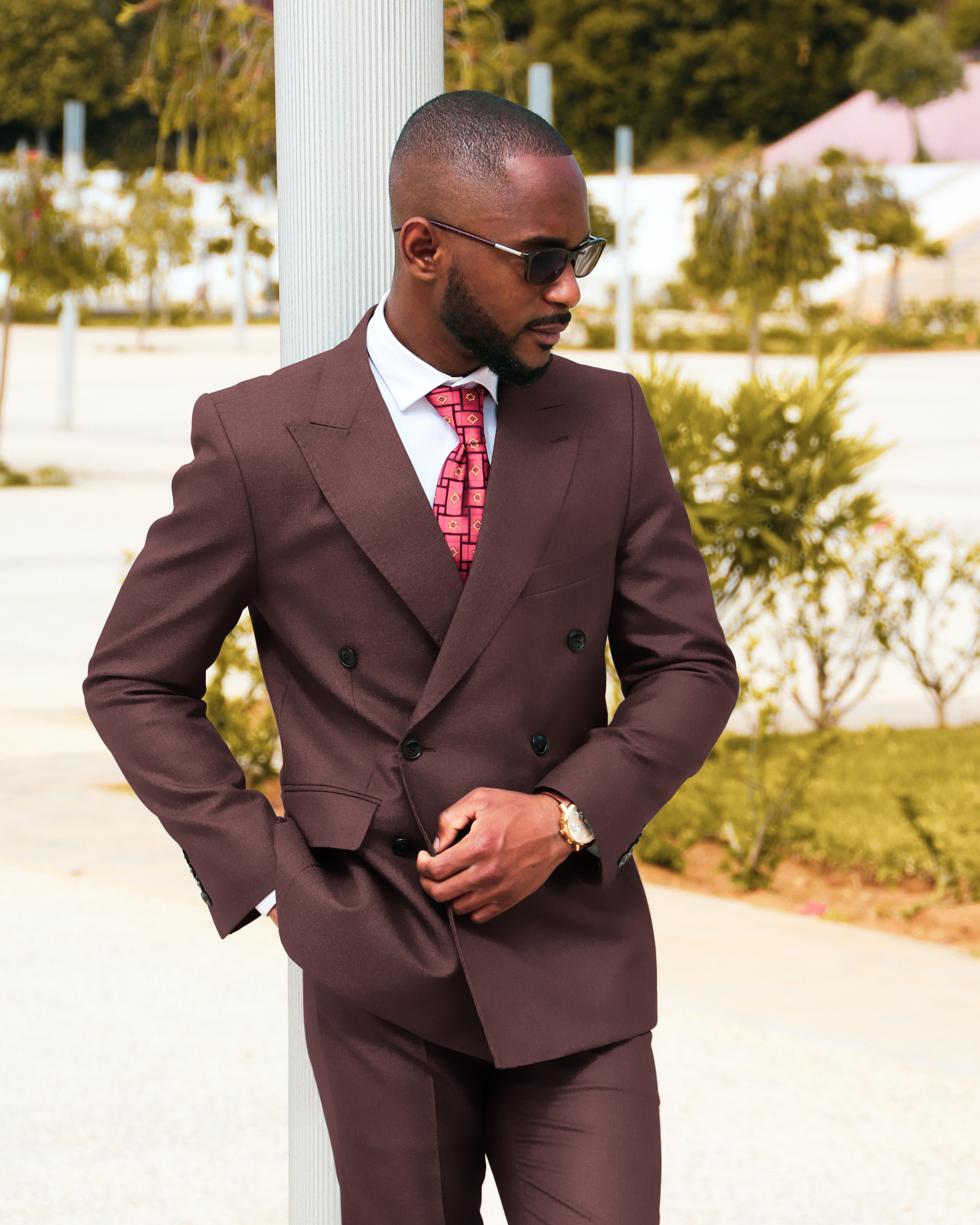 Executive Business Suit - Maroon