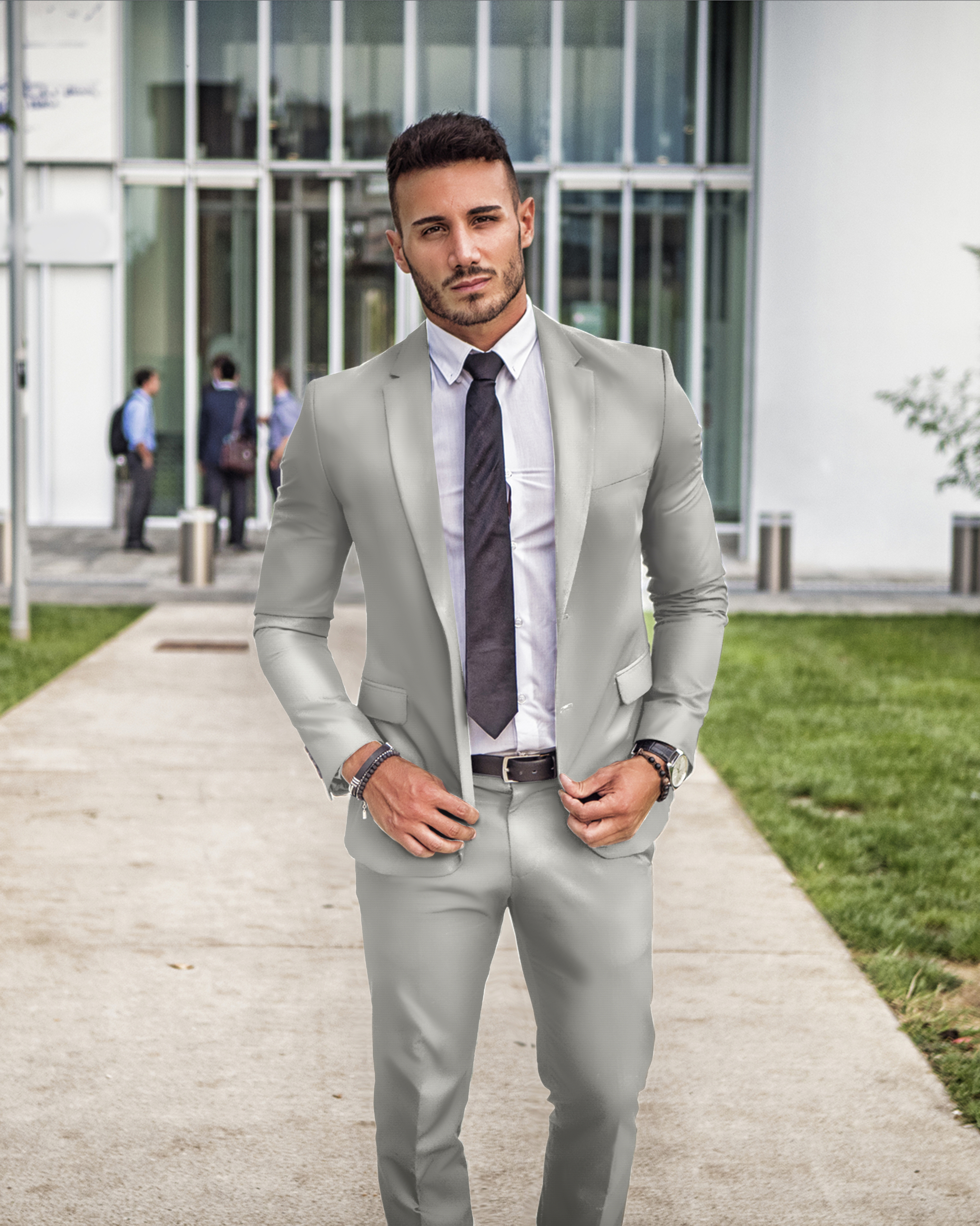 Boardroom Suit: Light Gray