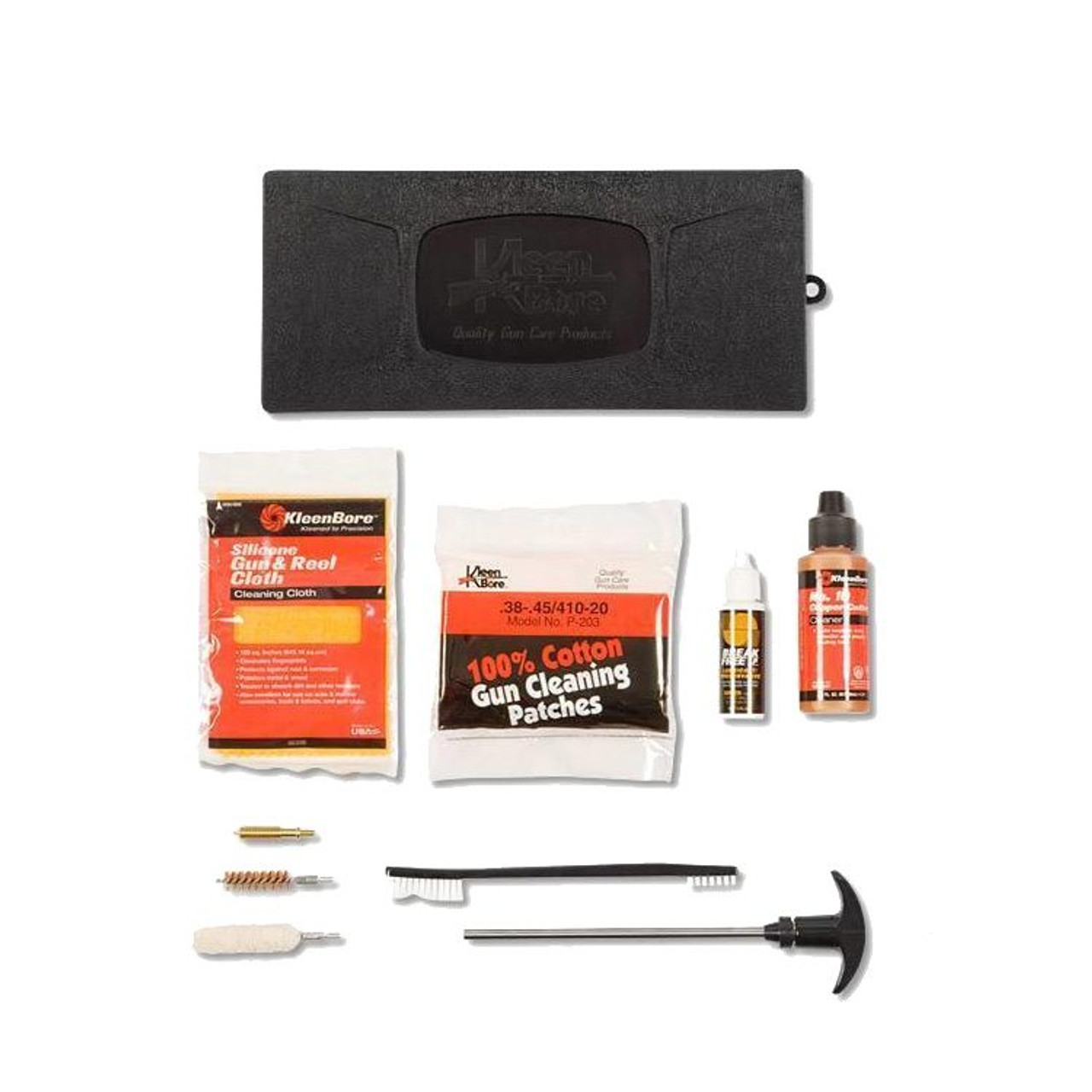 KleenBore Police Cleaning Kit for .40, .41, and 10mm Caliber Handguns with  Storage Box - PS51 - Lawmen's Police Supply