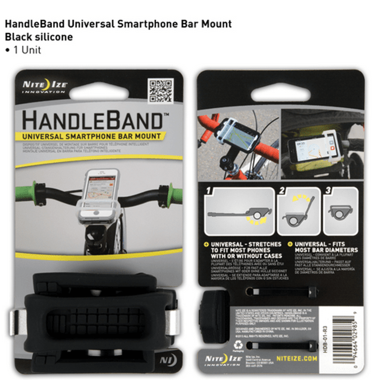 nite ize handleband universal smartphone bar mount