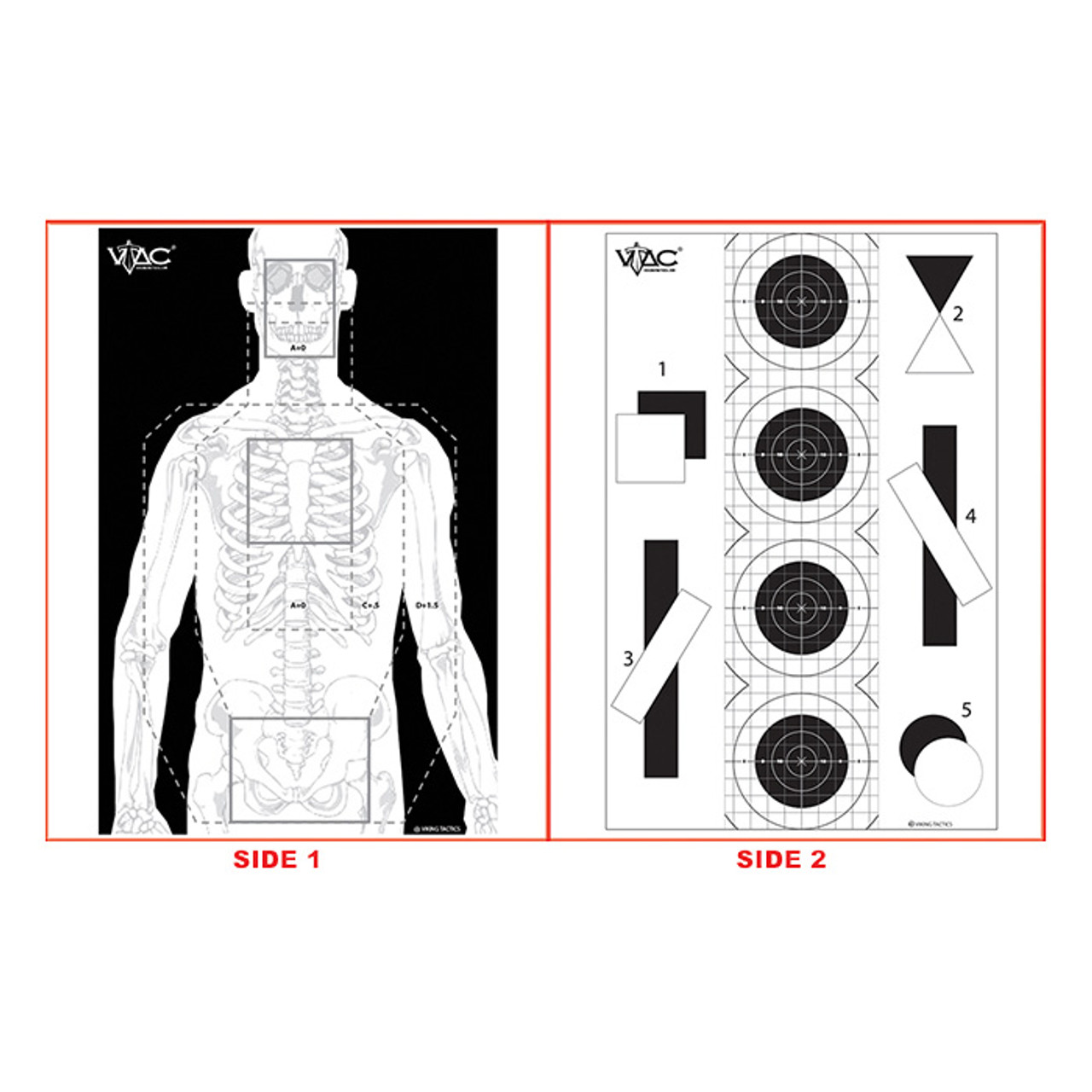 viking tactics double sided tactical target vtac p lawmens police