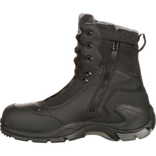 Rocky FQ0911113 8" 1ST Med Carbon Fiber Toe Puncture-Resistant Waterproof Public Service Side-Zip Boot