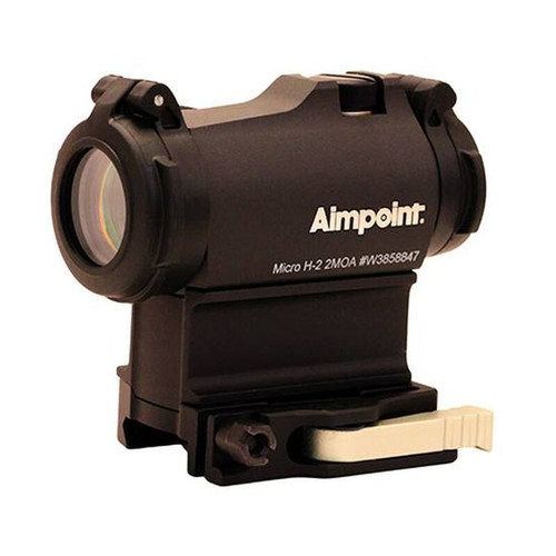 Aimpoint 200211 Micro H-2 2 MOA Red Dot Sight - Lever-Release Picatinny/Weaver Mount/39mm Spacer