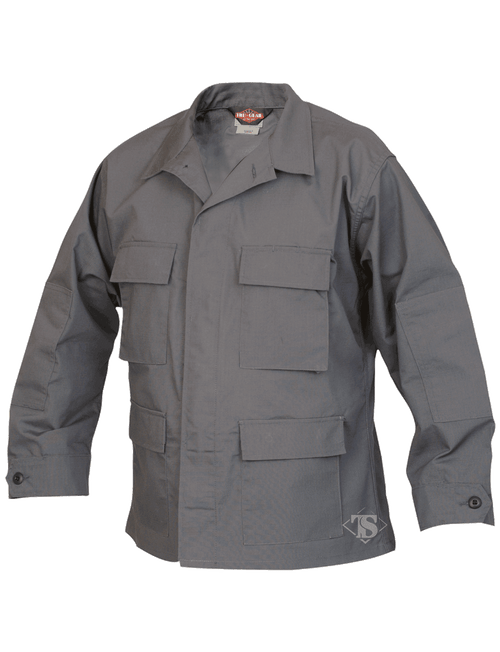 Tru-Spec 1306 Charcoal 6.5 oz. 65/35 Vat Dyed Polyester/Cotton Rip-Stop BDU Coat