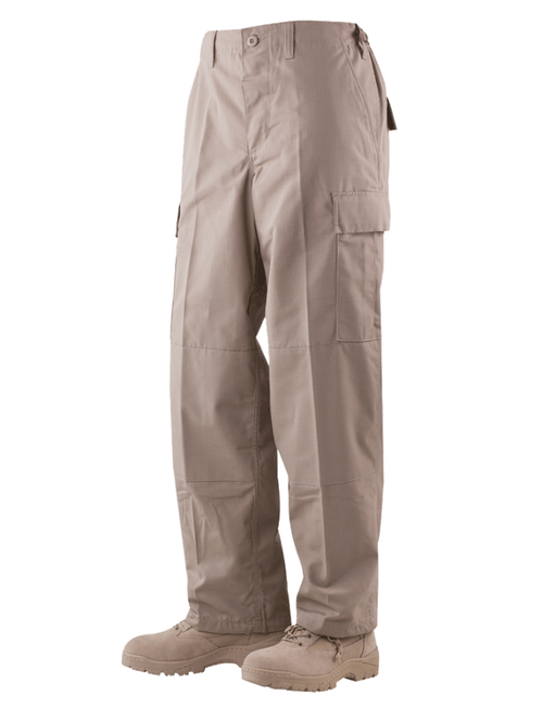 Tru-Spec 1314 Khaki 6.5 oz. 65/35 Vat Dyed Polyester/Cotton Rip-Stop BDU Pants