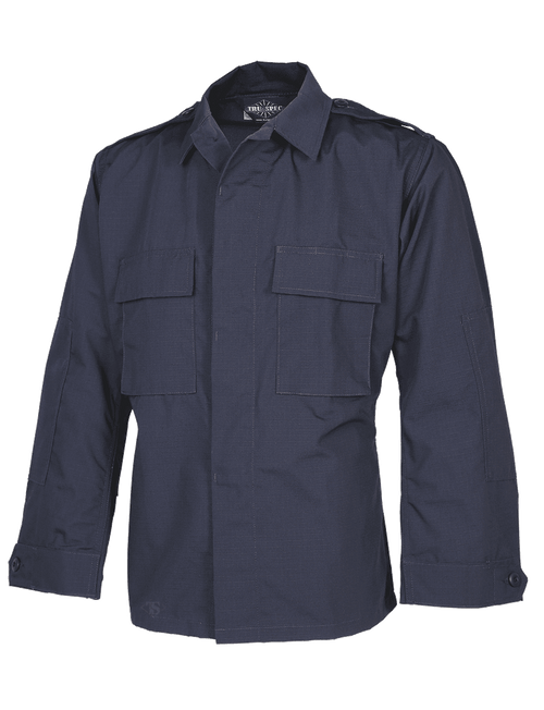 Tru-Spec 1360 Navy 6.5 oz. 65/35 Vat Dyed Polyester/Cotton Rip-Stop Long Sleeve Tactical Shirt