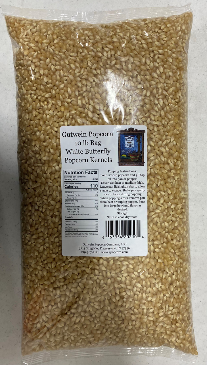 white butterfly popcorn