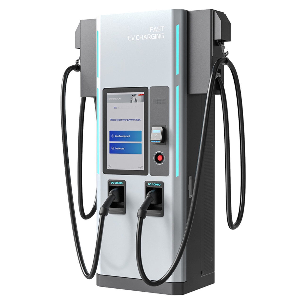 EVSIS 100kW Level 3 DC EV Fast Charger & Pedestal Unit