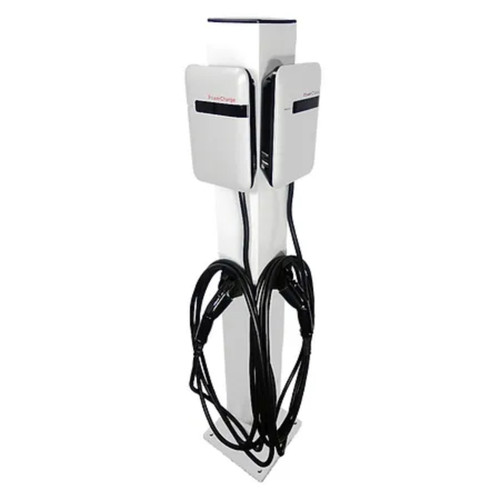 PowerCharge Energy 48A Level 2 Open-Access EV Charger w/Dual Units & Pedestal