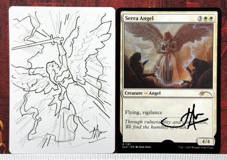Serra Angel (Secret Lair) artist proof with drawing