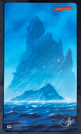 MTG 島 John Avon サイン入り プレイマット Unhinged Island