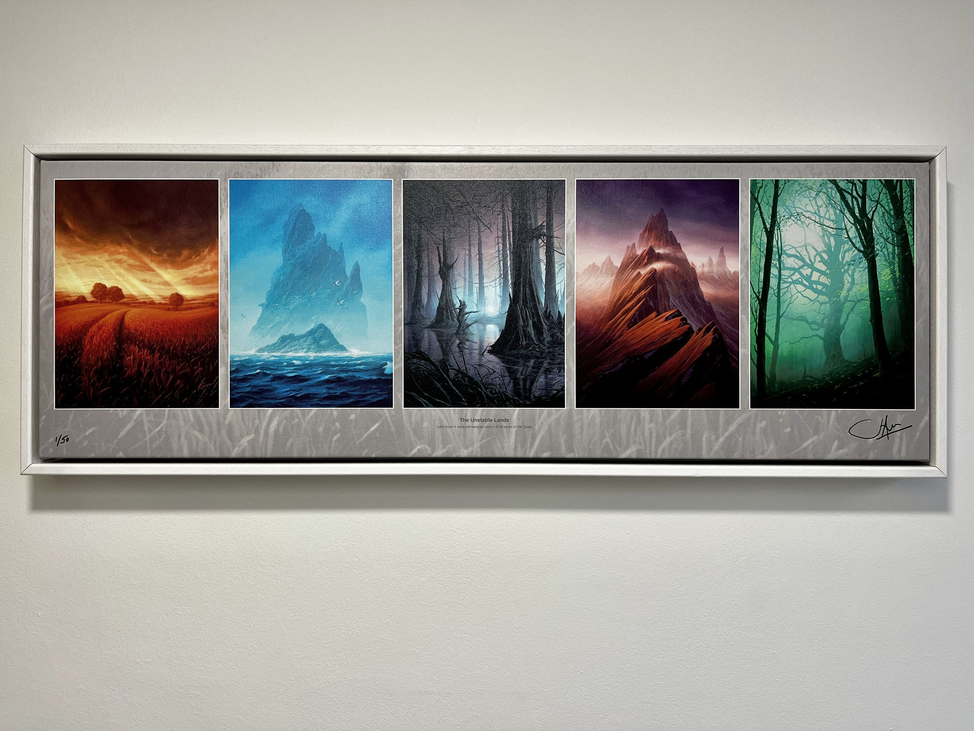 Unstable Lands Set, Framed Canvas Gallery Piece - Limited Edition