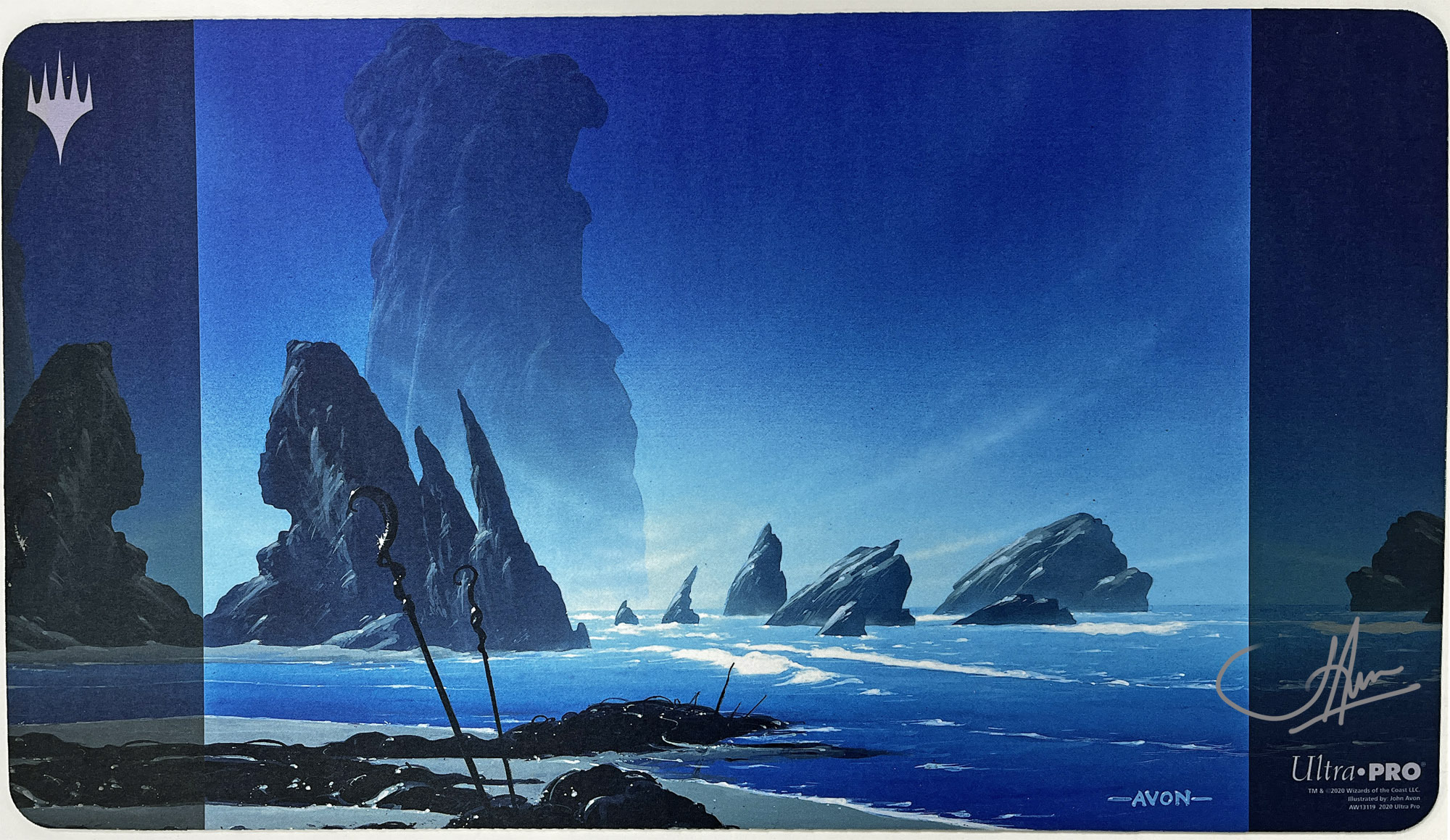 MTG 島 John Avon サイン入り プレイマット MTG John Avon サイン入り プレイマット 島 おもちゃ・ホビー