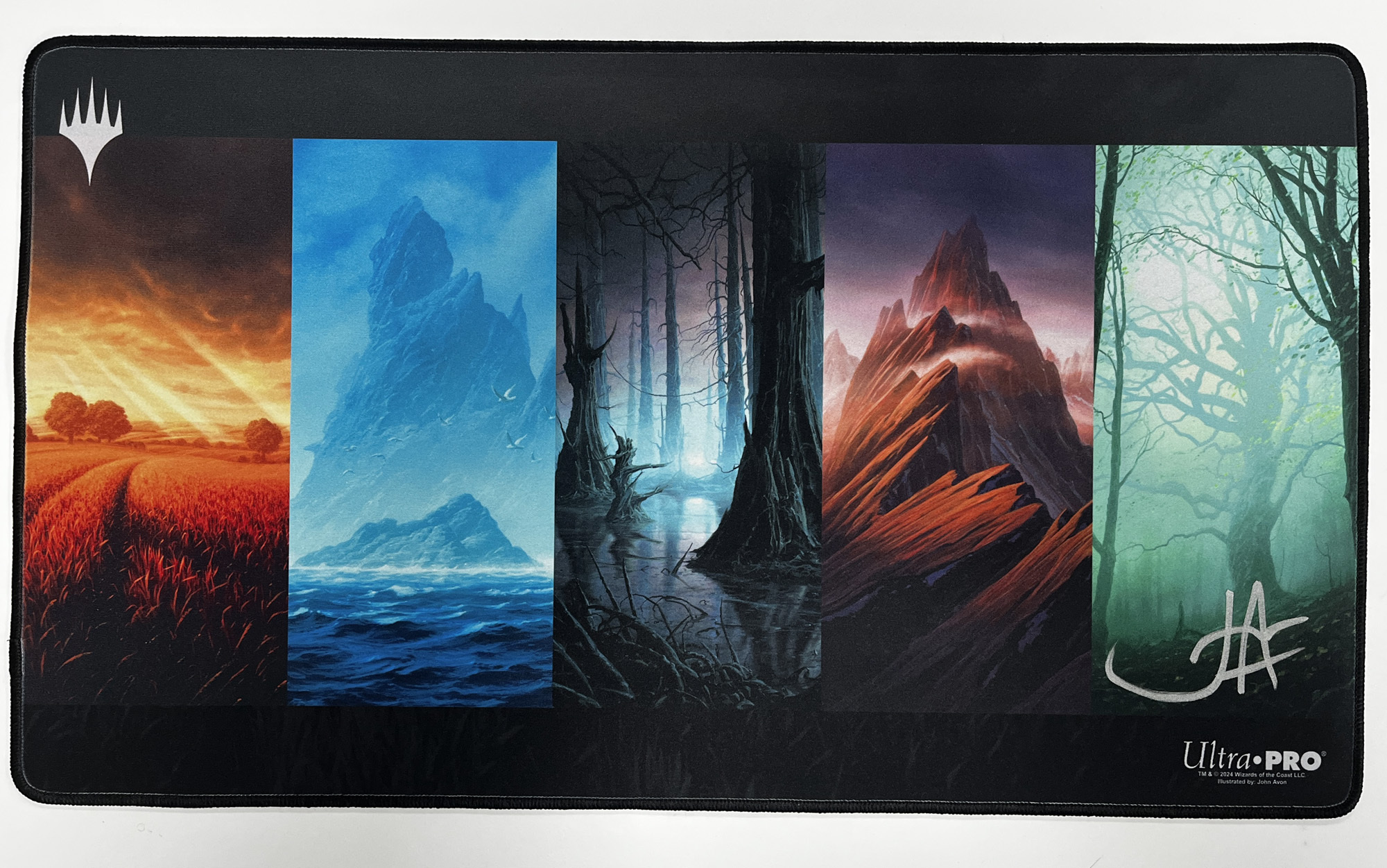 MTG 山 John Avon サイン入り プレイマット Unhinged Mountain - John Avon - Signed by the Artist - MTG
