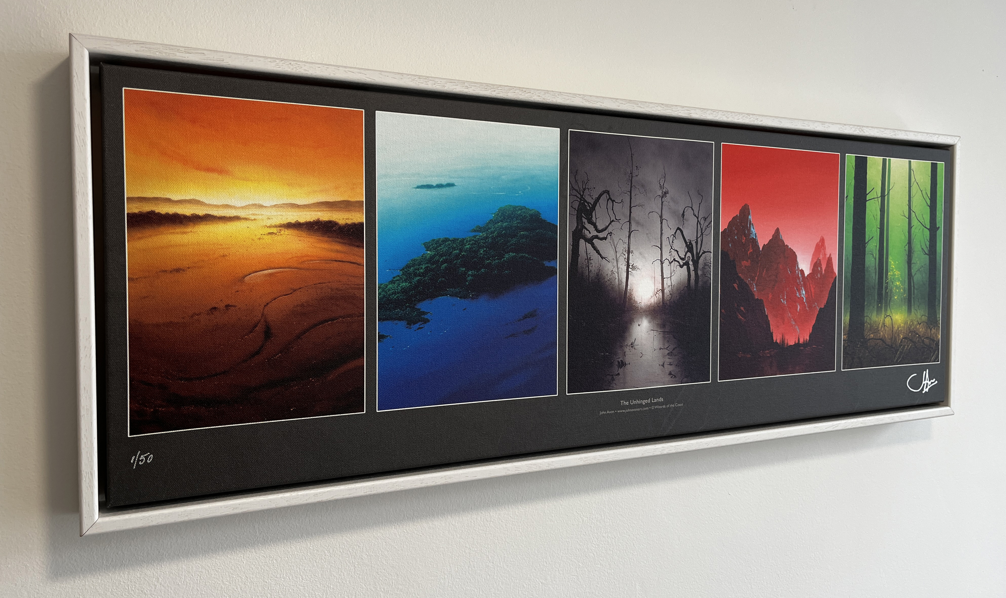 Unhinged Lands Set, Framed Canvas Gallery Piece - Limited