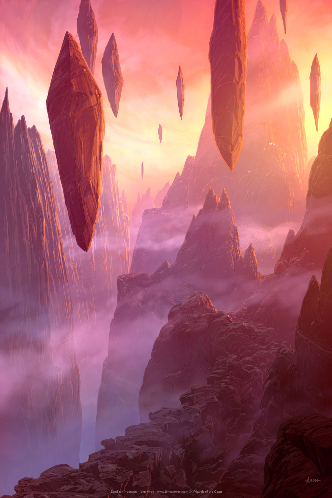 Zendikar Mountain Aluminium Print - Limited Edition