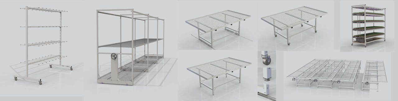 Benches + Trolleys + Drying Racks