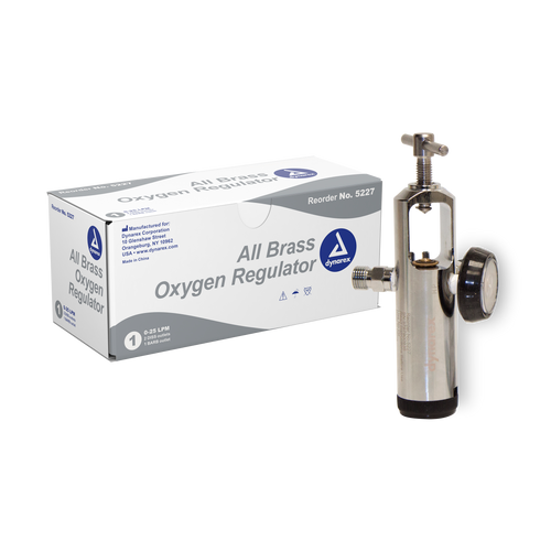 CGA Oxygen Regulator-All Brass - 2-DISS Outlet - 0-25 LPM