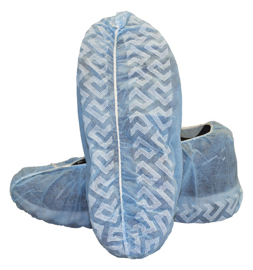 Blue Polypropylene Disposable Non-skid Shoe Cover, 300/CS, LG