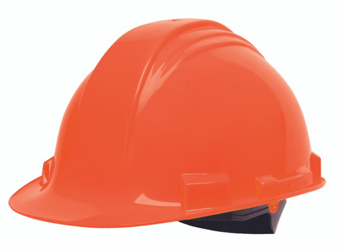 Honeywell Peak Orange HDPE Shell Hard Hat, 4-PT Ratchet Suspension, Sold by the Each